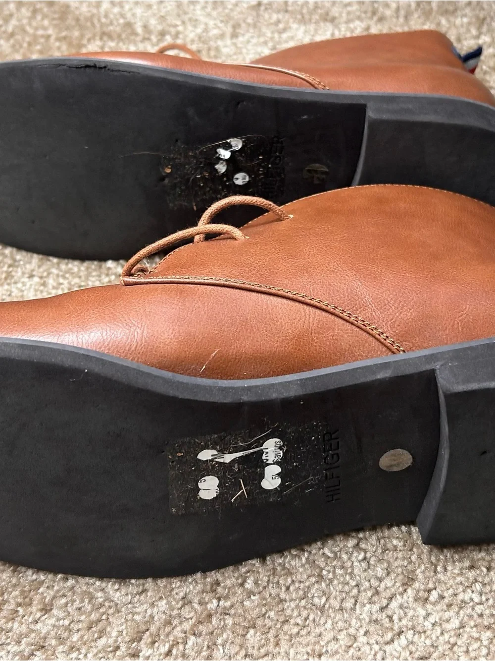 Tommy Hilfiger Brown Leather Chukka Boots with Signature Heel Tab 11